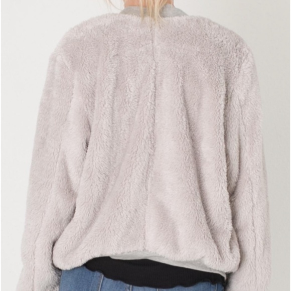 4SI3NNA Grey Bomber Jacket - Picture 3 of 10